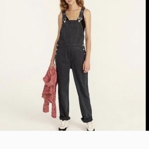 J. Crew Slouchy Boyfriend Overall Denim in Black - Sz M